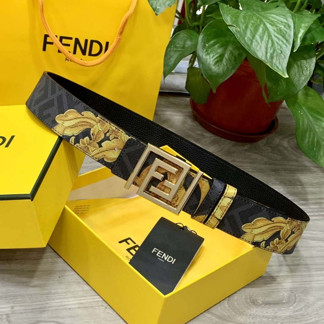 Fendi 7C0424 Belts Designer Calfskin wide 4.0CM F090123