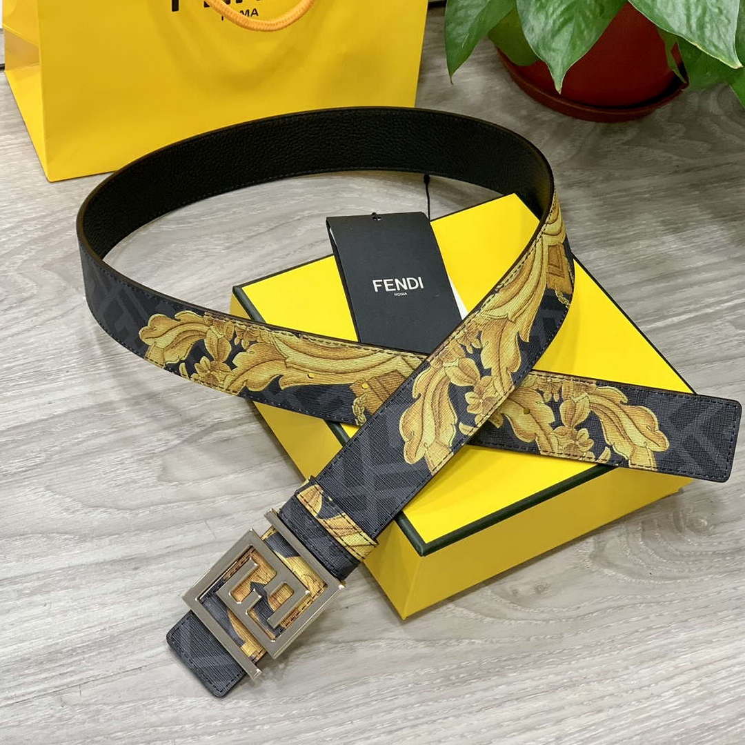 Fendi 7C0424 Belts Designer Calfskin wide 4.0CM F090123