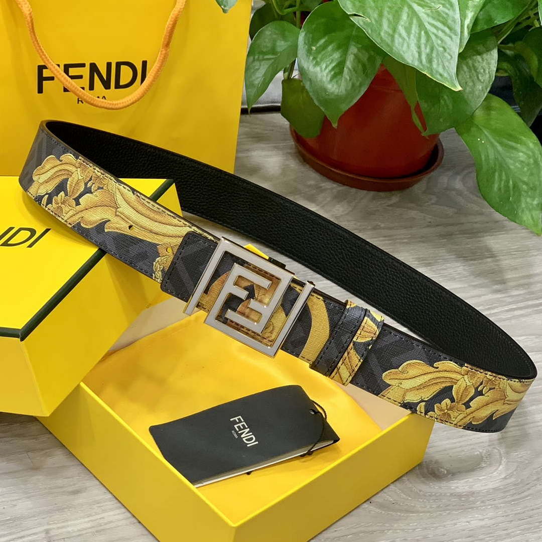 Fendi 7C0424 Belts Designer Calfskin wide 4.0CM F090123