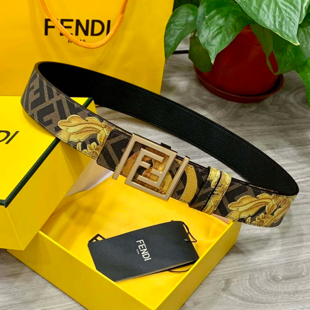 Fendi 7C0424 Belts Designer Calfskin wide 4.0CM F090123