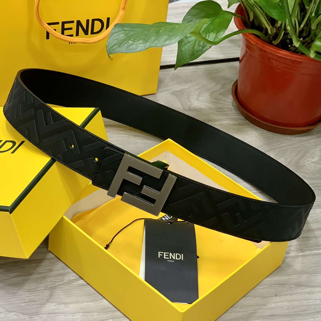 Fendi 7C0424 Belts Designer Calfskin wide 4.0CM F090125