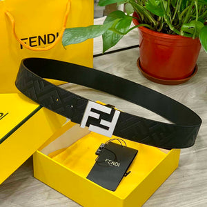 Fendi 7C0424 Belts Designer Calfskin wide 4.0CM F090125 - 1.Gold &Silver / 80--(95CM£© - View 5