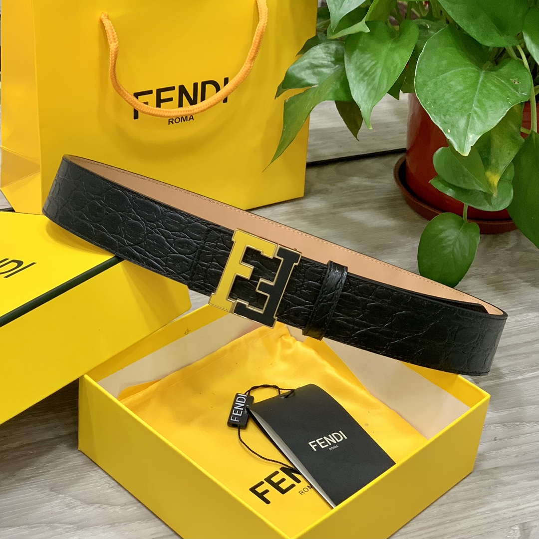 Fendi 7C0424 Belts Designer Calfskin wide 4.0CM F090126