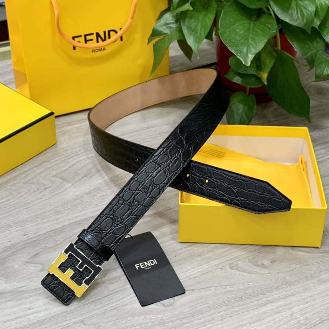 Fendi 7C0424 Belts Designer Calfskin wide 4.0CM F090126