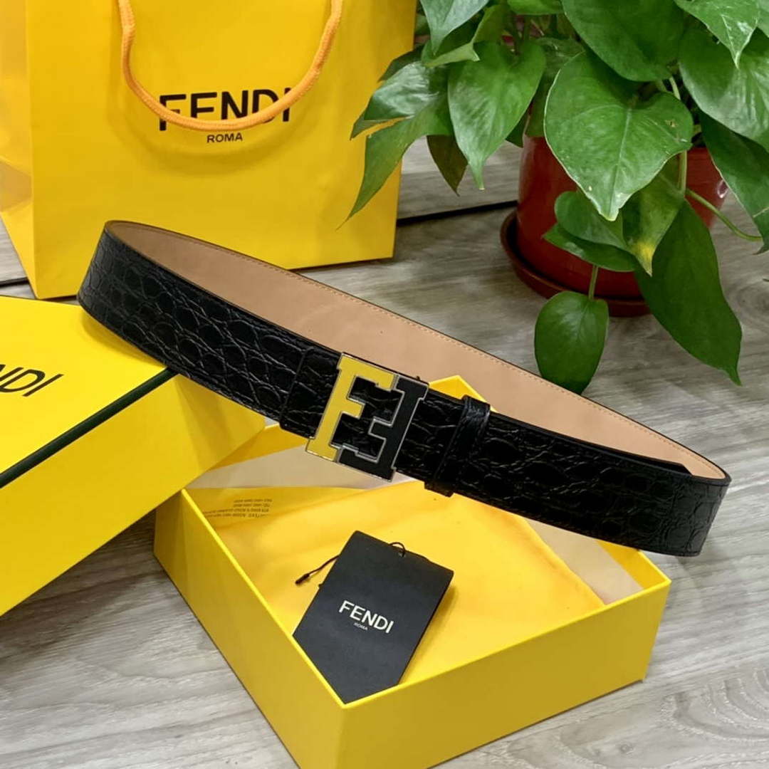 Fendi 7C0424 Belts Designer Calfskin wide 4.0CM F090126