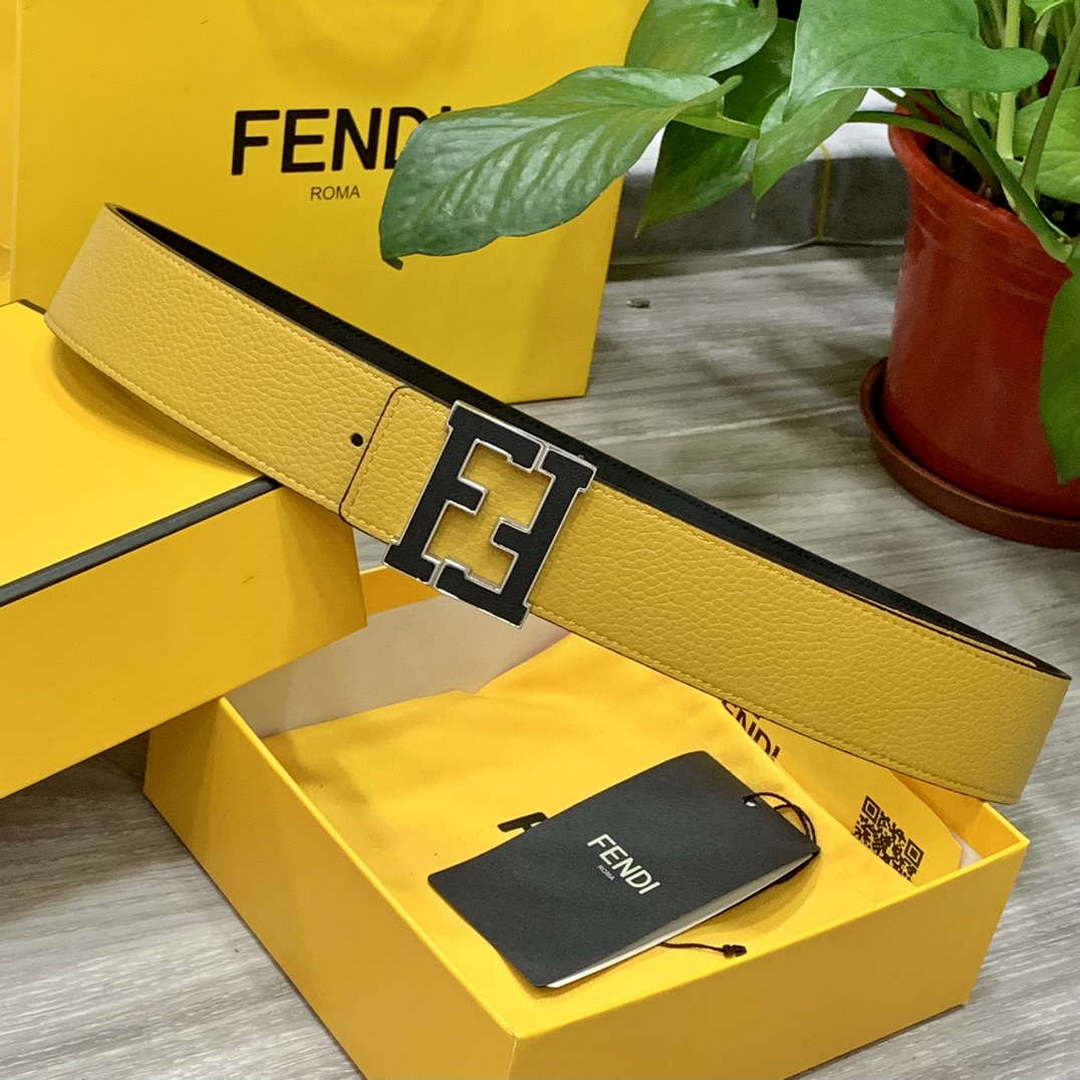 Fendi 7C0424 Belts Designer Calfskin wide 4.0CM F090128