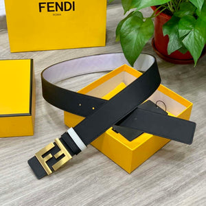 Fendi 7C0424 Belts Designer Calfskin wide 4.0CM F090130 - 1.Gold / 80--(95CM£© - View 4
