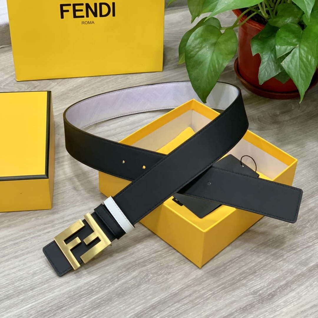 Fendi 7C0424 Belts Designer Calfskin wide 4.0CM F090130
