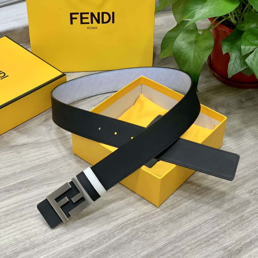 Fendi 7C0424 Belts Designer Calfskin wide 4.0CM F090130