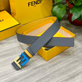 Fendi 7C0424 Belts Designer Calfskin wide 4.0CM F090131 - 1.Blue / 80--(95CM£© - View 1