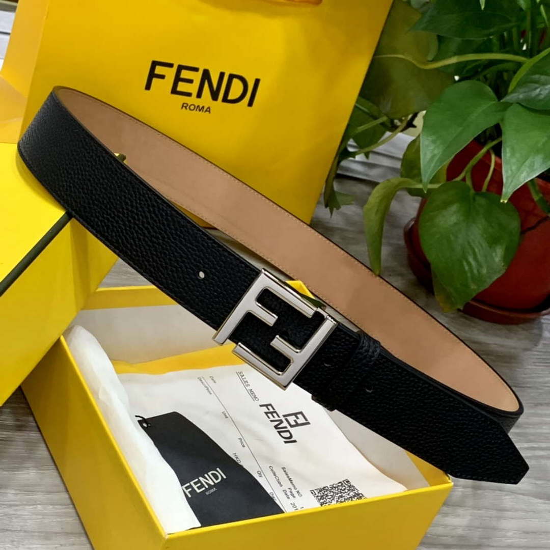 Fendi 7C0424 Belts Designer Calfskin wide 4.0CM F090133