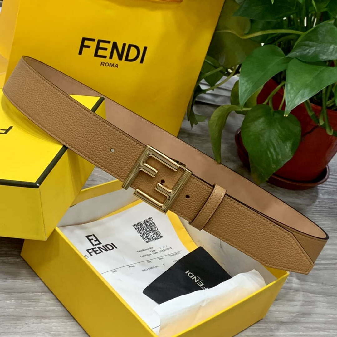 Fendi 7C0424 Belts Designer Calfskin wide 4.0CM F090133