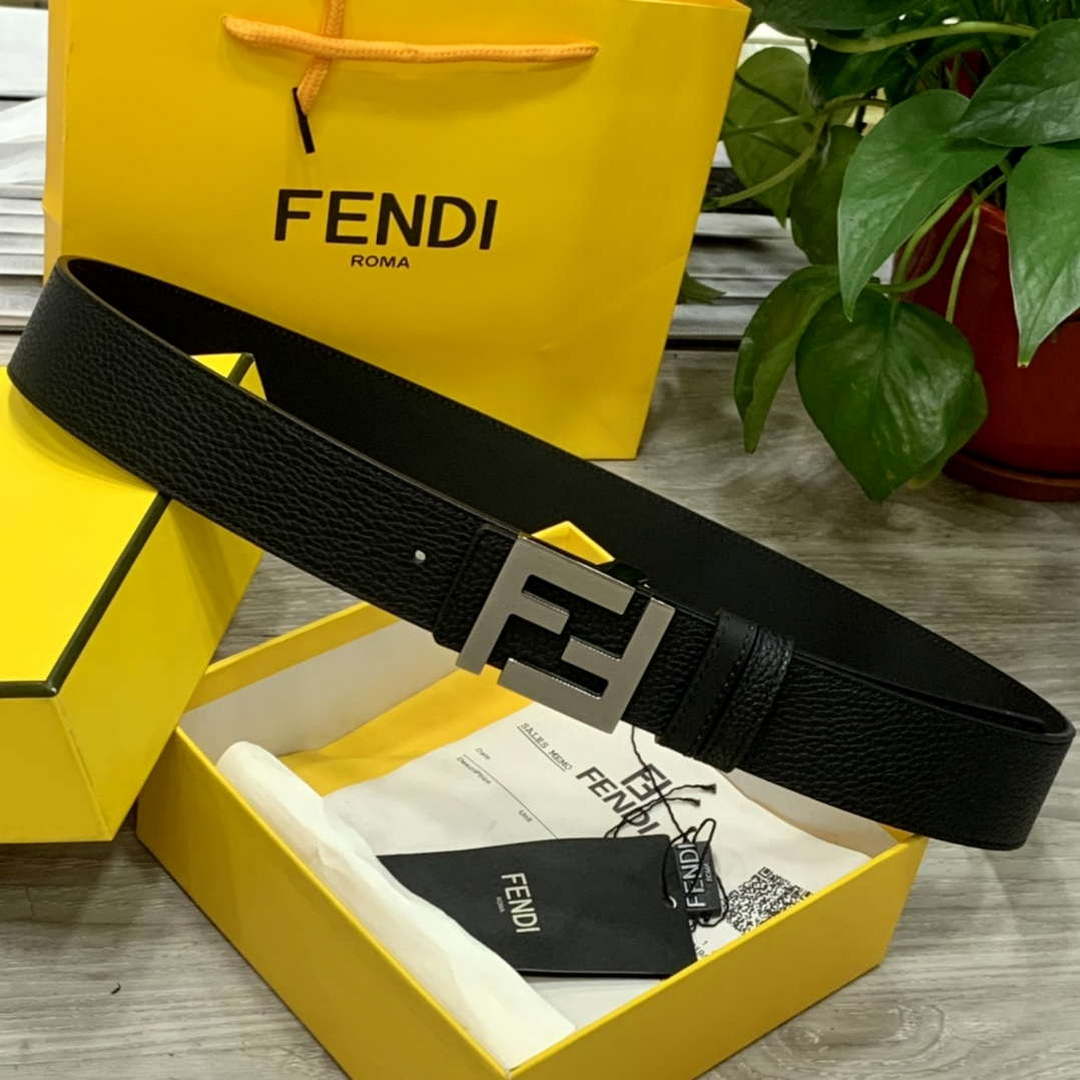 Fendi 7C0424 Belts Designer Calfskin wide 4.0CM F090135
