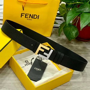 Fendi 7C0424 Belts Designer Calfskin wide 4.0CM F090135 - 1.Gold / 80--(95CM£© - View 6