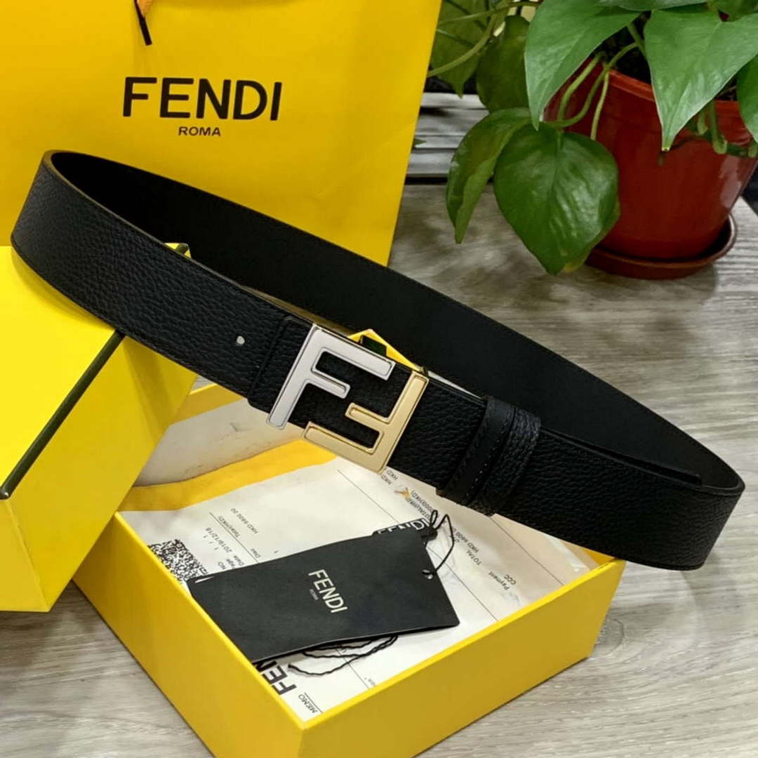 Fendi 7C0424 Belts Designer Calfskin wide 4.0CM F090136