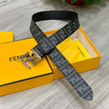Fendi 7C0424 Belts Designer Calfskin wide 4.0CM F090140 - 1.Gold & Silver / 80--(95CM£© - View 1