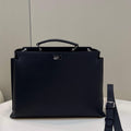 Fendi 7VA529 Peekaboo ISeeU Medium Black Leather Bag - Default Title - View 1