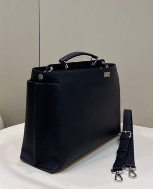Fendi 7VA529 Peekaboo ISeeU Medium Black Leather Bag - Default Title - View 3