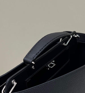 Fendi 7VA529 Peekaboo ISeeU Medium Black Leather Bag - Default Title - View 5
