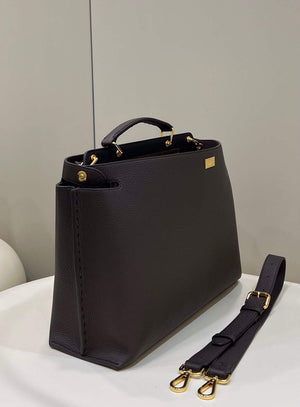 Fendi 7VA529 Peekaboo ISeeU Medium Brown Leather Bag - Default Title - View 5
