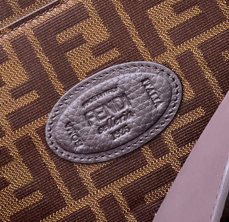 Fendi 7VA529 Peekaboo ISeeU Medium Brown Leather Bag - Default Title - View 6