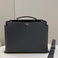 Fendi 7VA529 Peekaboo ISeeU Medium Gray Leather Bag - Default Title - View 1