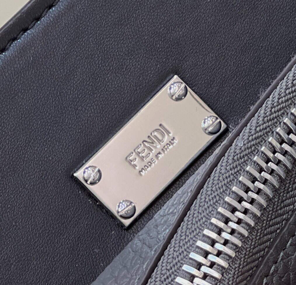 Fendi 7VA529 Peekaboo ISeeU Medium Gray Leather Bag - Default Title - View 7