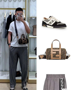 Fendi 7VA570 Mini bag Brown FF fabric bag - Default Title - View 10
