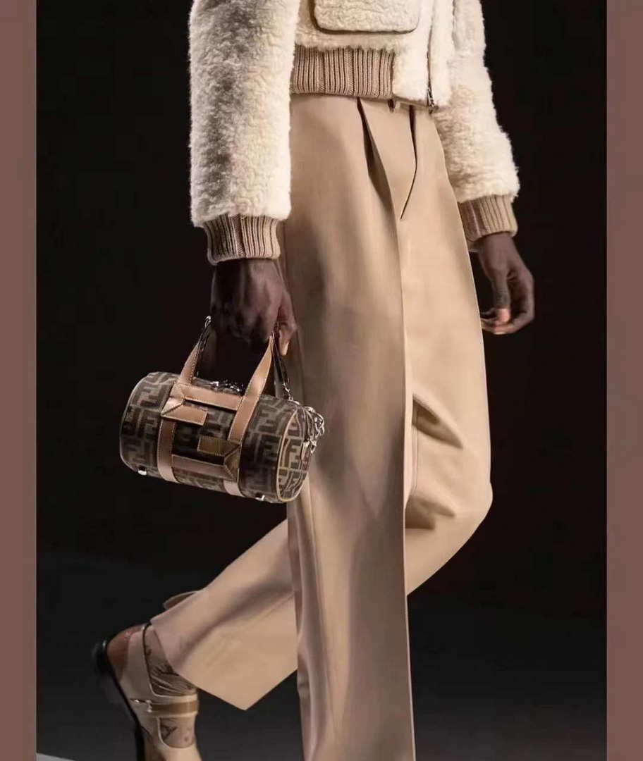 Fendi 7VA570 Mini bag Brown FF fabric bag