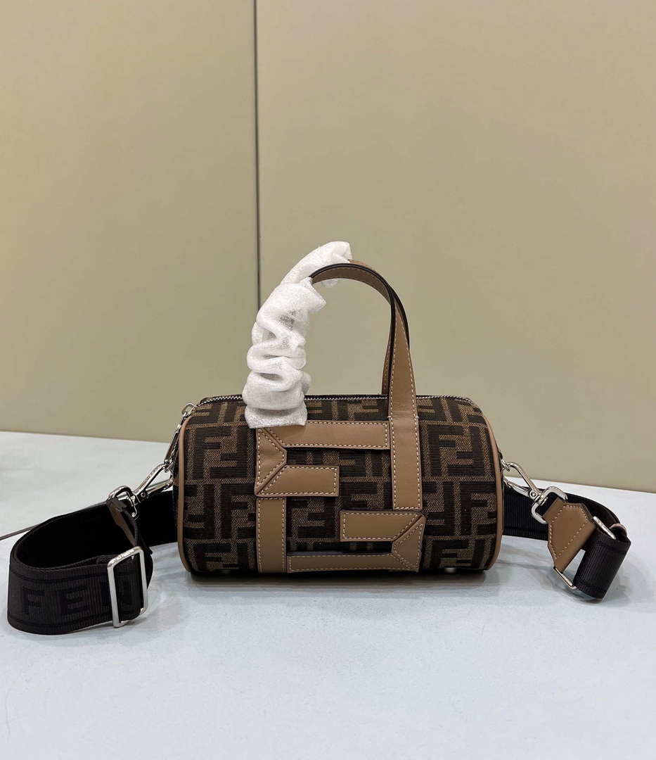 Fendi 7VA570 Mini bag Brown FF fabric bag - Default Title - View 1