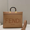 Fendi 8266S Sunshine Medium Bag 8BH386 Apricot leather shopper - Default Title - View 1