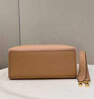 Fendi 8266S Sunshine Medium Bag 8BH386 Apricot leather shopper - Default Title - View 3