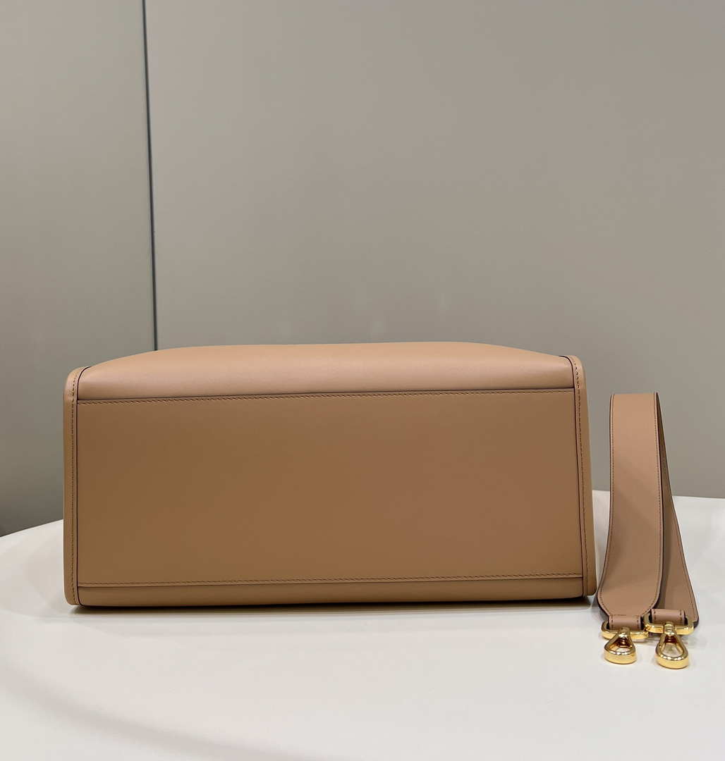 Fendi 8266S Sunshine Medium Bag 8BH386 Apricot leather shopper