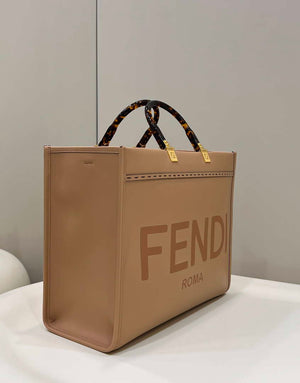 Fendi 8266S Sunshine Medium Bag 8BH386 Apricot leather shopper - Default Title - View 4