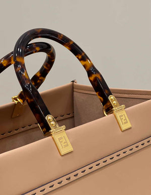 Fendi 8266S Sunshine Medium Bag 8BH386 Apricot leather shopper - Default Title - View 5