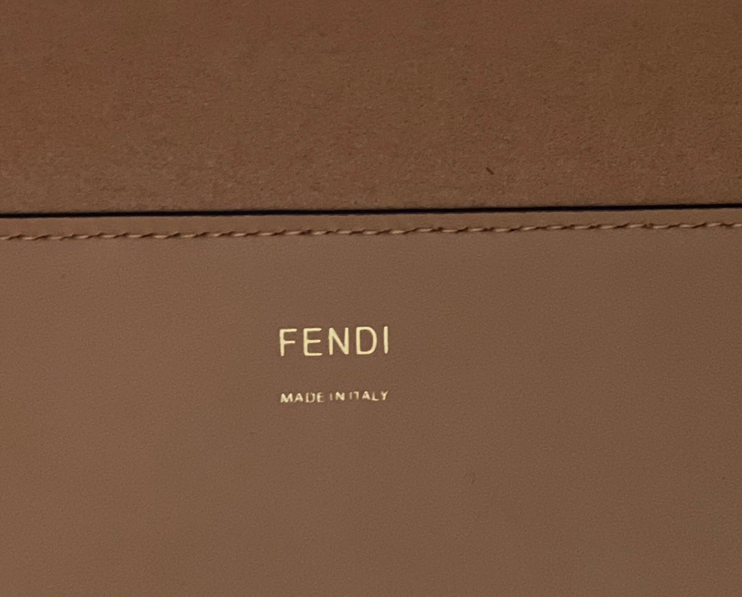 Fendi 8266S Sunshine Medium Bag 8BH386 Apricot leather shopper