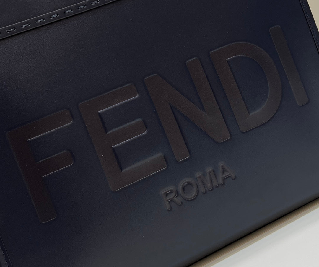 Fendi 8266S Sunshine Medium Bag 8BH386 Black leather shopper