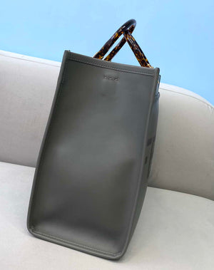 Fendi 8BH386 Sunshine Medium Bag 8266S Dark Grey leather shopper - Default Title - View 4