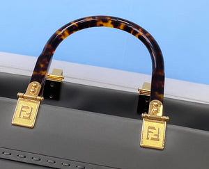 Fendi 8BH386 Sunshine Medium Bag 8266S Dark Grey leather shopper - Default Title - View 5