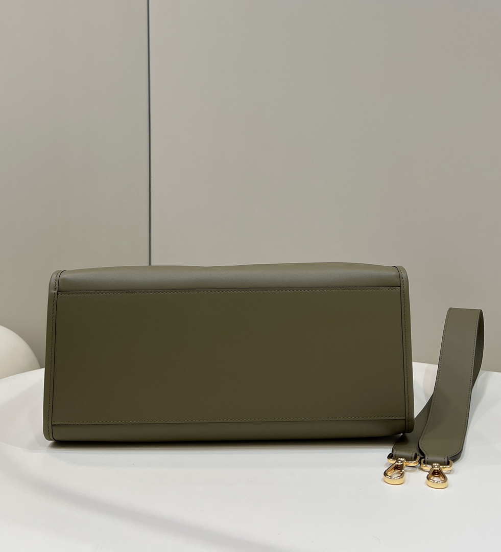 Fendi 8BH386 Sunshine Medium Bag 8266S Green leather shopper