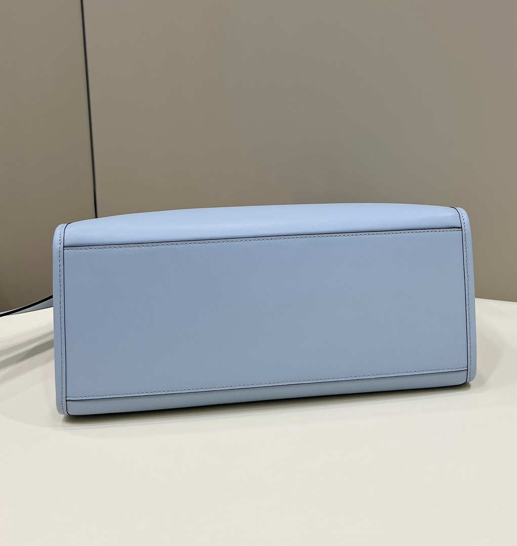 Fendi 8266S Sunshine Medium Bag 8BH386 Light blue leather shopper - Default Title - View 3