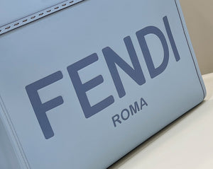 Fendi 8266S Sunshine Medium Bag 8BH386 Light blue leather shopper - Default Title - View 5