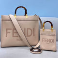 Fendi 8266S Sunshine Medium Bag 8BH386 Pink leather shopper - Default Title - View 1