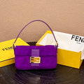Fendi 8339 Baguette Middle Age Solid Color Series Underarm Bag Purple - Default Title - View 1