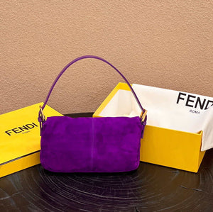 Fendi 8339 Baguette Middle Age Solid Color Series Underarm Bag Purple - Default Title - View 2