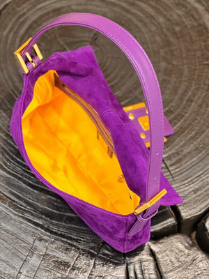 Fendi 8339 Baguette Middle Age Solid Color Series Underarm Bag Purple - Default Title - View 9