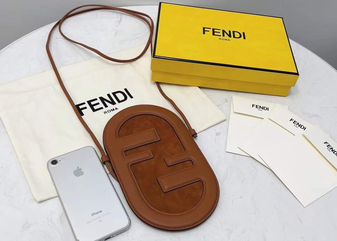 Fendi 8526 Phone Shoulder Bag Brown - Default Title - View 2