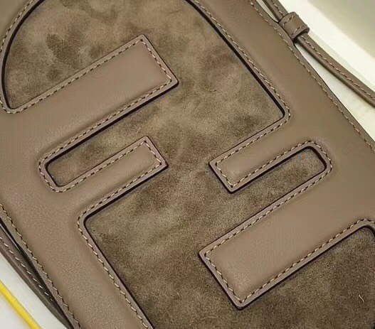 Fendi 8526 Phone Shoulder Bag Gray