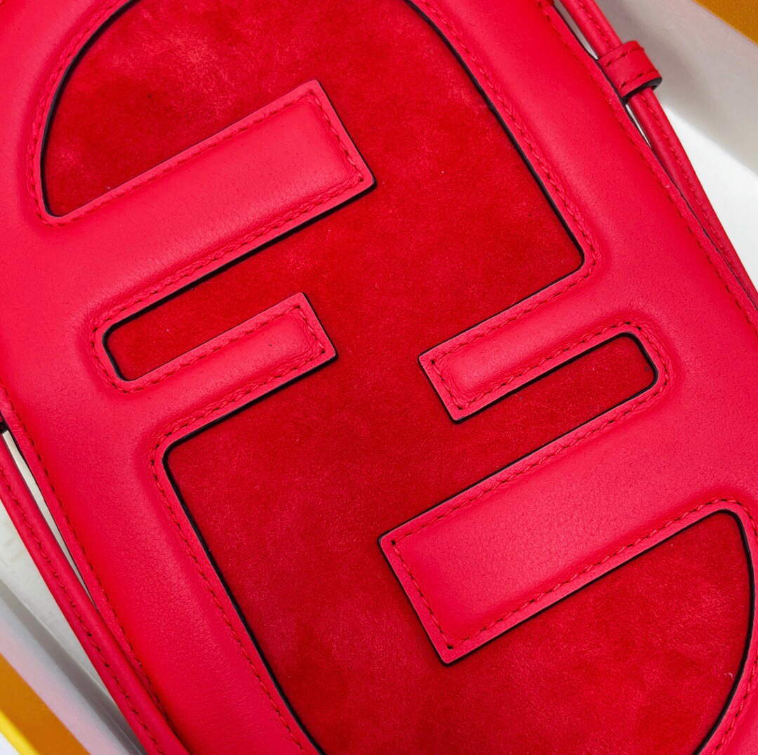 Fendi 8526 Phone Shoulder Bag Red - Default Title - View 3