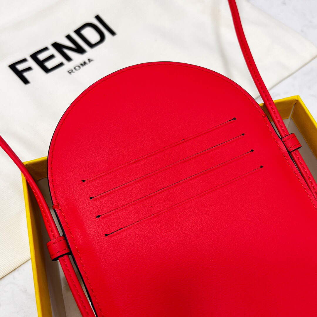 Fendi 8526 Phone Shoulder Bag Red - Default Title - View 4